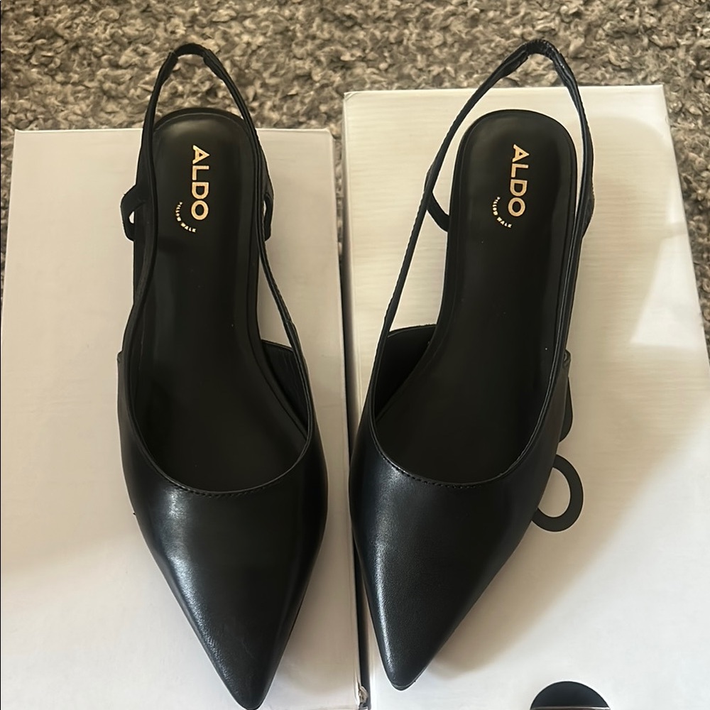 Brand New ALDO Women's Black Slingback Flats